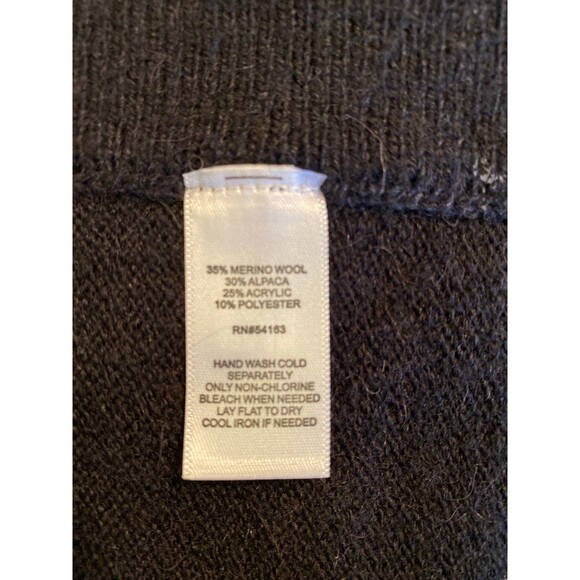 Marc New York Wrap One Size Black Merino Wool & Alpaca Wool Super Soft & Warm - Picture 5 of 8
